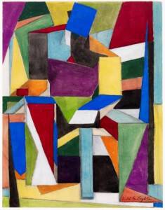 Isabel McLaughlin (Canadian, 1903 - 2002); Qui Sait?: 1948/50; gouache, graphite on paper; Gift of the artist, 1993