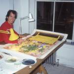 John Lander in his studio, 1986